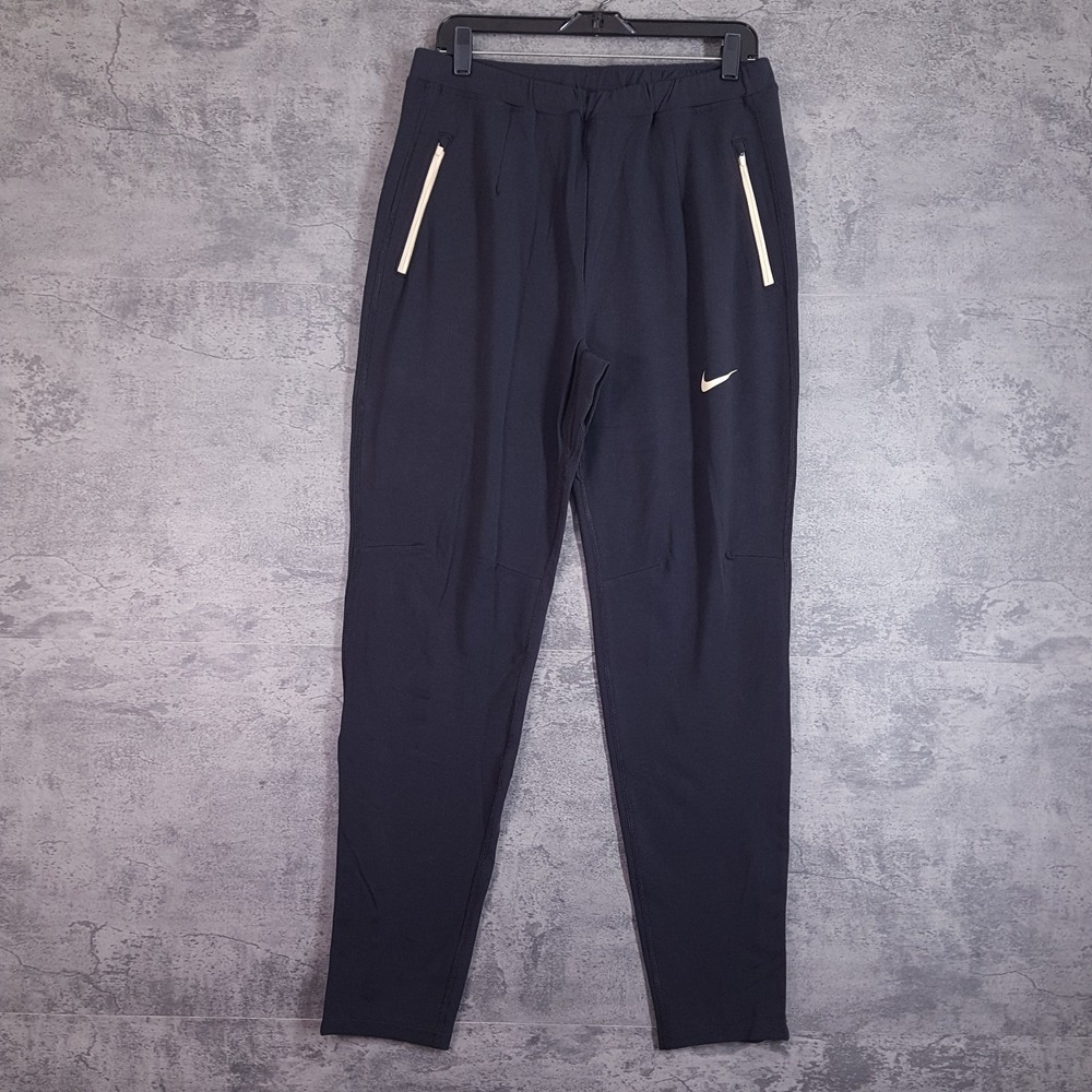 NIKE Sample Knit Running Tapered Joggers Mens Size LARGE Black Gold